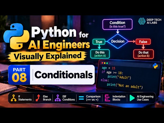 Python for AI Engineers | Conditionals: How Python Makes Decisions
