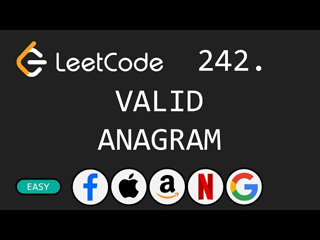 Valid Anagram - Leetcode 242 - Python