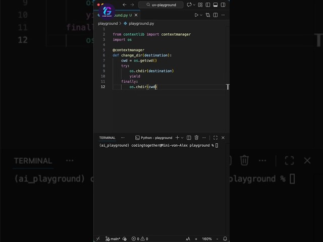 Safe Directory Handling in Python | Safely Enter and Exit Directories in Python #shorts #short #yt