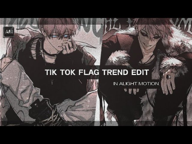 TIK TOK FLAG TREND EDIT IN ALIGHT MOTION + QR CODE