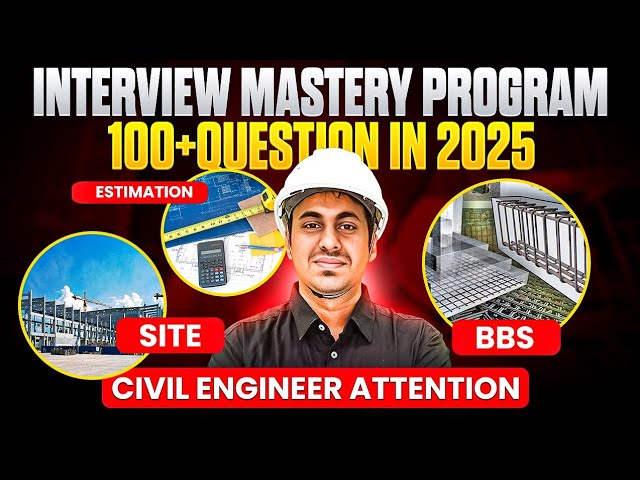 100 Top Interview Questions with Answers for  Civil Engineer's || Akshay Kamath
