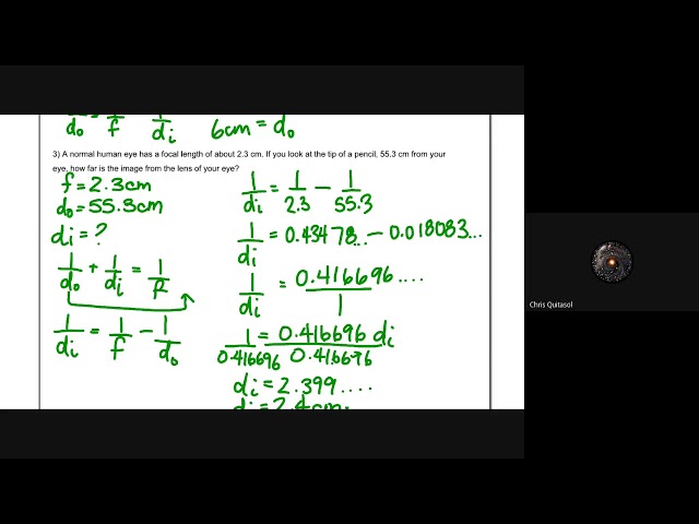 Lesson 11 - Grade 10 Science  Mr Q's Office Hours May 5th