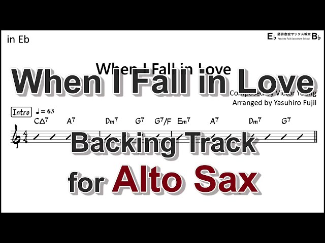 When I Fall in Love - Backing Track with Sheet Music for Alto Sax