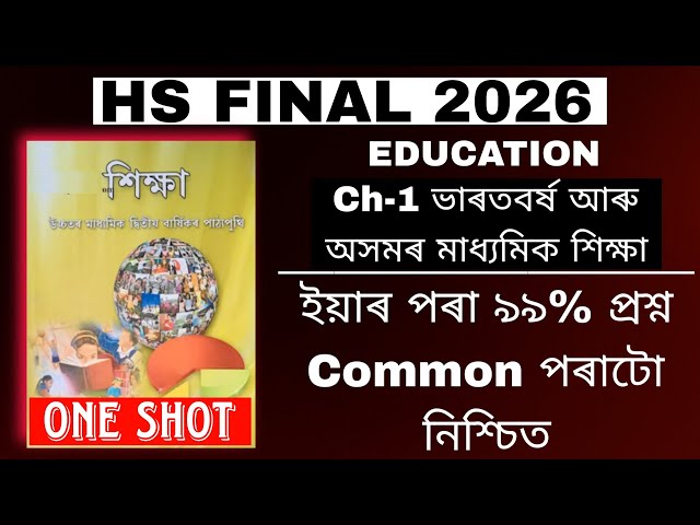 HS Final 2026 | Class 12 Education Chapter 1 Most Important & Repeated Questions | 99% Common