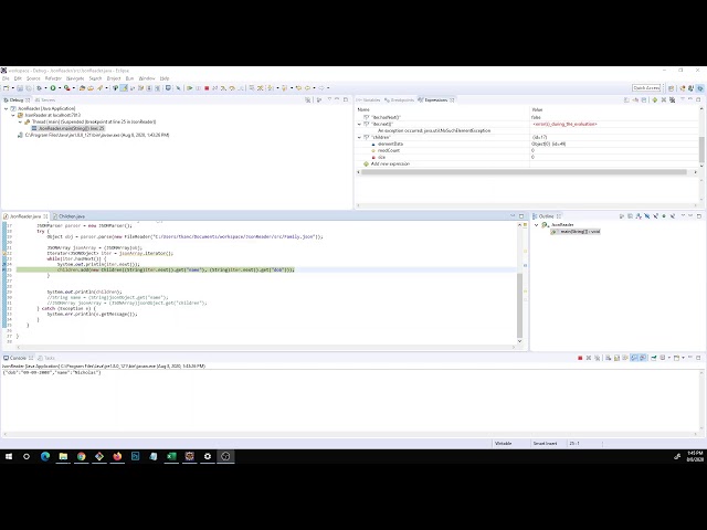 JSON File Reader with JAVA