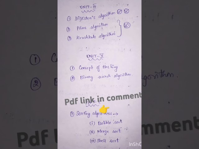 CS3301 - DATA STRUCTURES / NOV_DEC - 2024 IMPORTANT QUESTIONS / #education #trending