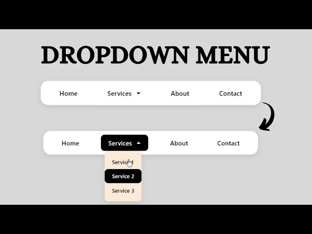 How to create Dropdown Menu in HTML & CSS