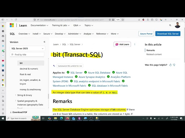 Microsoft SQL Server Data Types