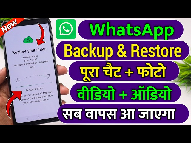 WhatsApp chat backup and restore | whatsapp backup kaise kare | How to backup whatsapp messages