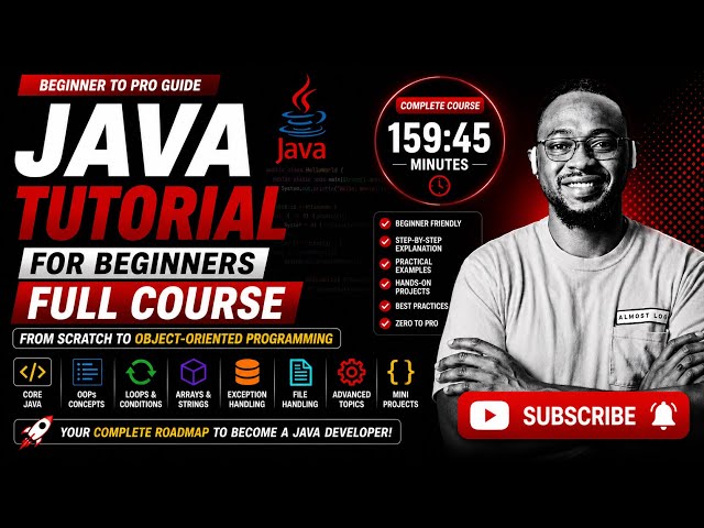 Java Tutorial for Beginners | Full Course from Scratch to Object-Oriented Programming