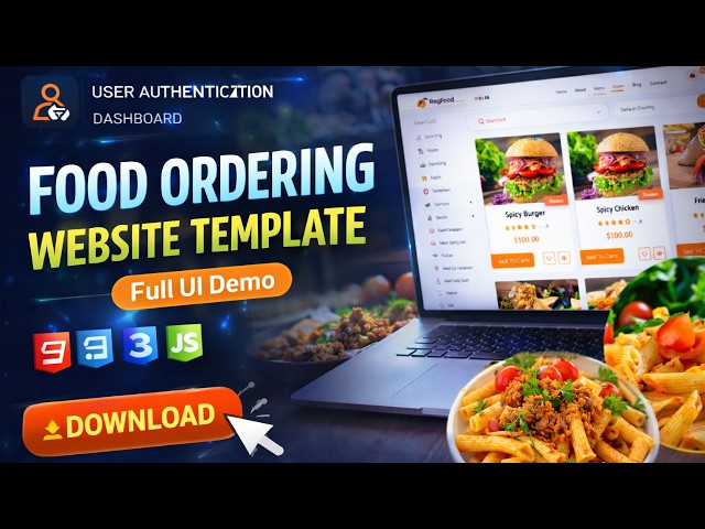 Food Ordering Website Template  Full UI Demo + HTML CSS Source Code