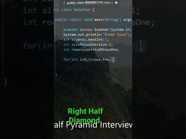 ASMR Programming | Print Right Half Diamond | Interview Questions| JAVA.