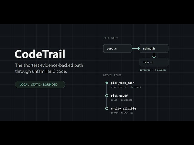 CodeTrail, Evidence-Backed Reading Paths for C | OpenAI Build Week