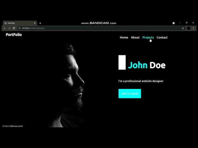 Portfolio landing page HTML CSS for beginners