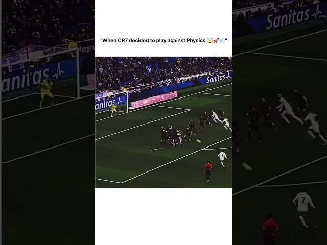 When CR7 decided to play against Physics #football #footballmemes #footballshorts #footballskills