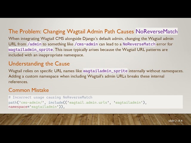Fixing NoReverseMatch Error for wagtailadmin_sprite When Changing Wagtail Admin URL