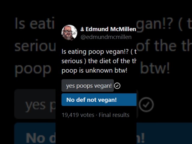 ¿Es comer caca vegano?