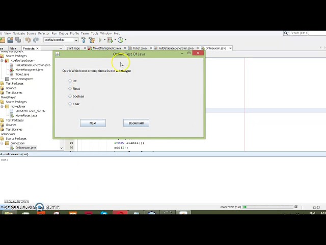 QUIZ GUI CORE JAVA
