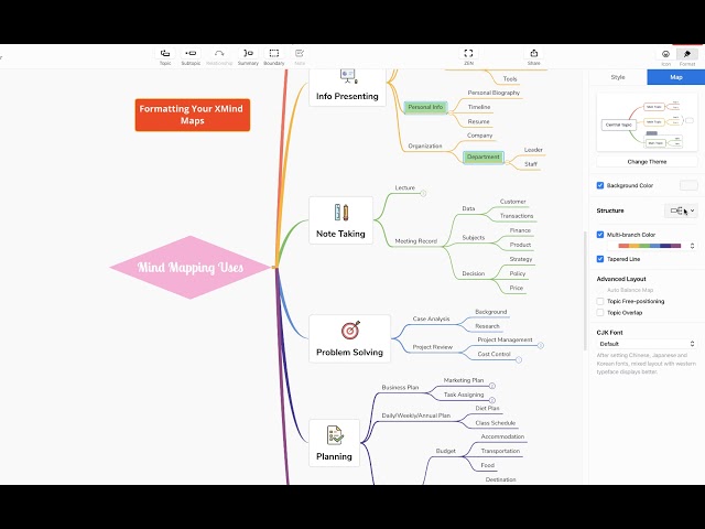 XMind Tutorial - Formatting Your Mind Maps