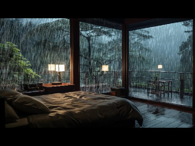【3M】 SOFT RAIN Sounds for Sleeping in a Cozy Bedroom 🌧️ Sleep and Relaxation, Meditation