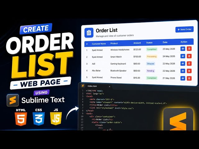  HTML Ordered List in Sublime Text | Easy Tutorial 2026