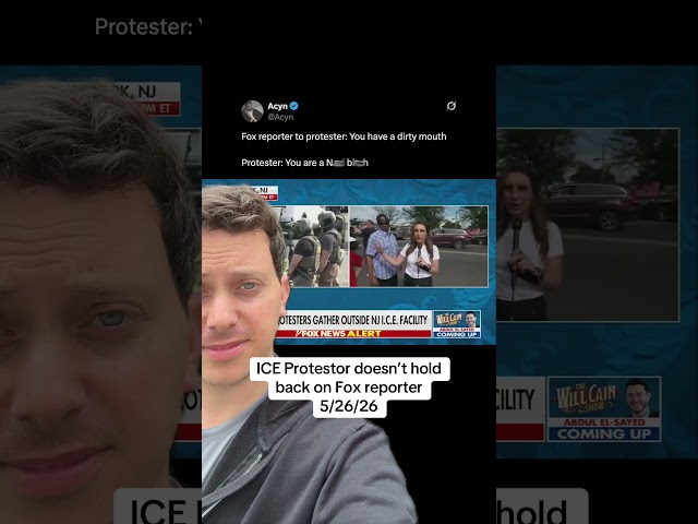 ICE Protester NOT a Fan of Fox News