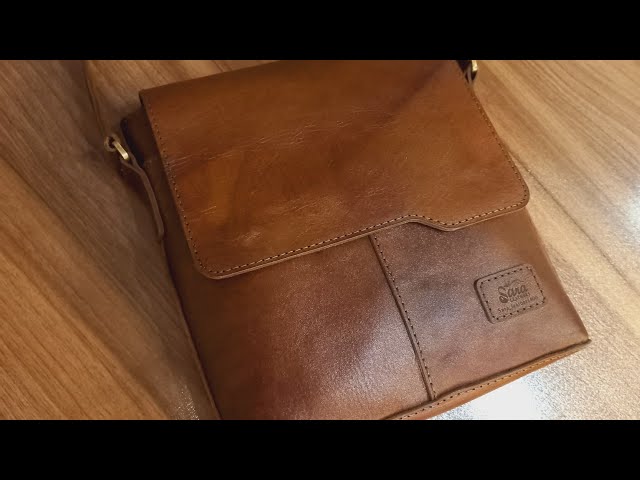 Wow! Making a Leather Bag with Laser Cutting 🔥 | DIY Leathercraft