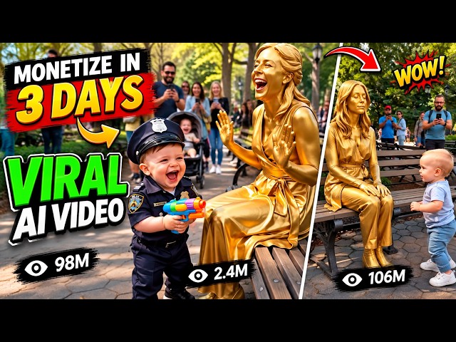 How to Make Viral AI Statue Prank Videos FOR FREE 🤯🔥 | Full AI Video Tutorial