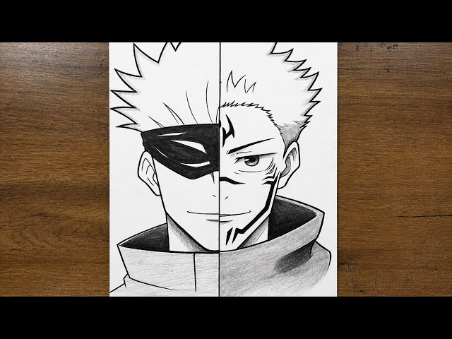 How to Draw Gojo vs Sukuna Step by Step | Jujutsu Kaisen Art Tutorial