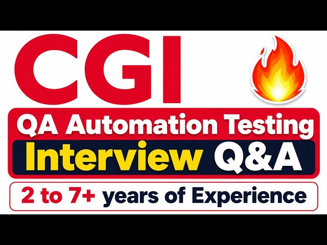 CGI🔥 QA Automation Testing Interview Questions and Answers🔥 #automationtesting #selenium #playwright