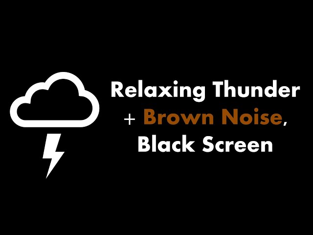 🔴 Relaxing Thunder + Brown Noise, Black Screen ⛈️🟤⬛ • Live 24/7 • No mid-roll ads