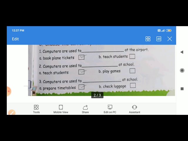 Uses of Computer Question And Answers // class 1 chapter 2// Que And Ans