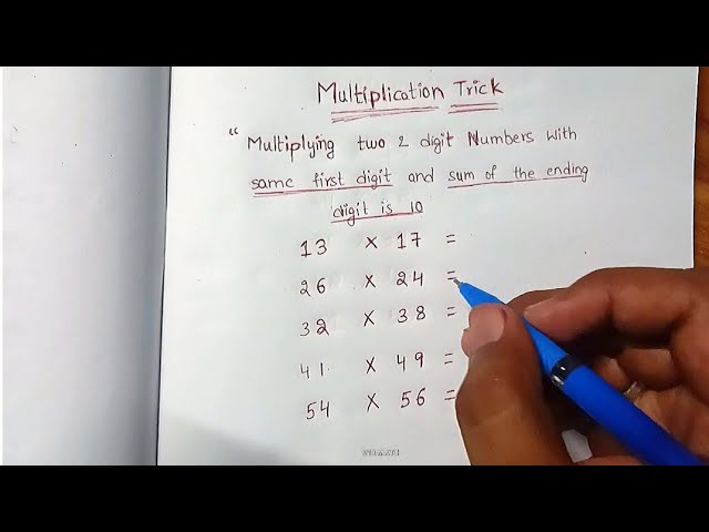 Learn Vedic Math trick to multiply faster! #210Math #MathTricks #VedicMath Learn and win every day!!