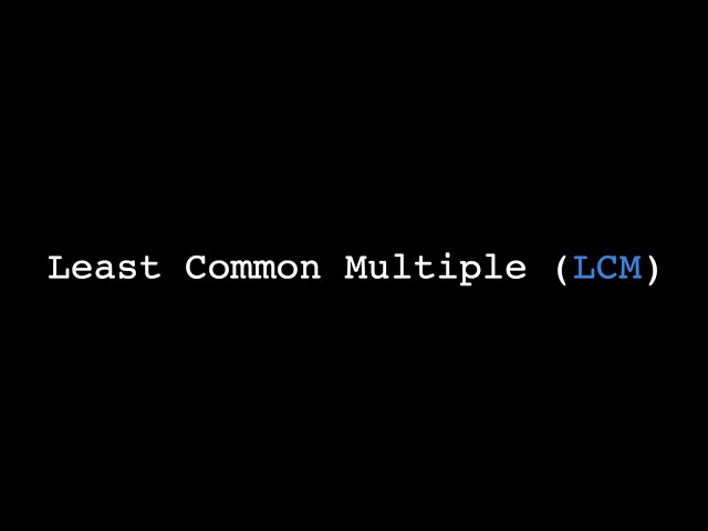 Least Common Multiple (LCM) | learn JavaScript expert level