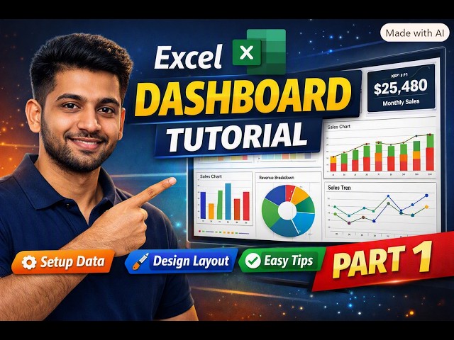 Excel Dashboard Series: Build Your First Dashboard (Part 1)#Automation.lover#Amit MIS Training#