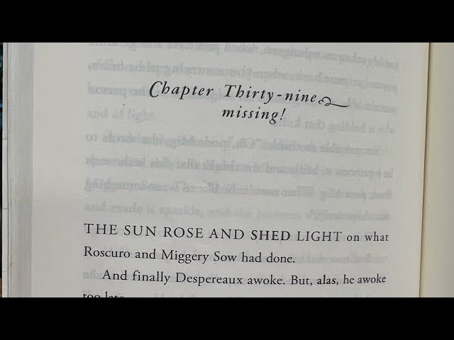 “Chapter 39 Missing” of the Tale of Despereaux by Kate DiCamillo