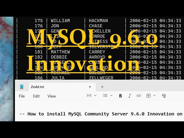 How to install MySQL Community Server 9.6.0 Innovation