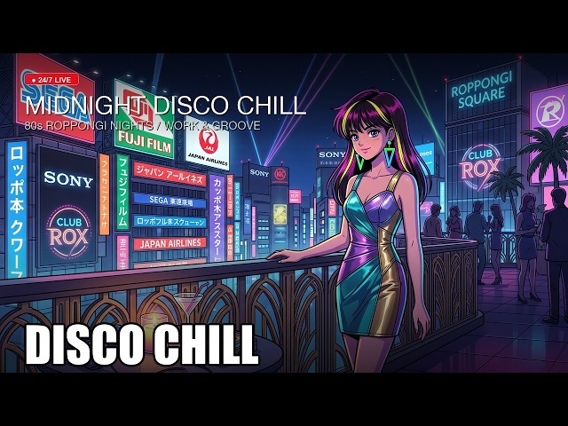 🔴【24/7 LIVE】80s Disco & Funk Lo-Fi Radio 🪩 バブルディスコ作業用BGM - Midnight Tokyo Groove to Work / Vibe to