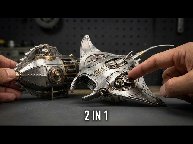 FAST BUILD | Mechanical Manta Ray & Nautilus Metal Models