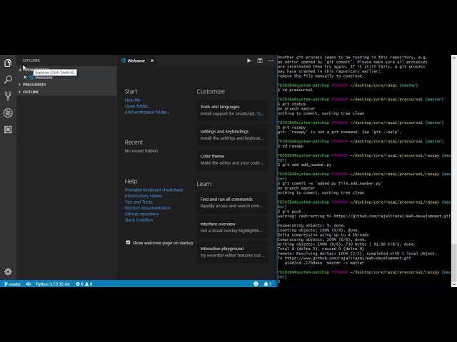 Git Bash VS V.S-CODE