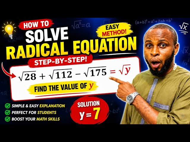 Solve Radical Equations FAST! | Step-by-Step Math Tutorial
