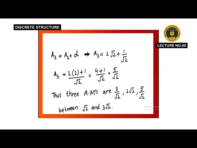 Discrete Structure Lecture 9th