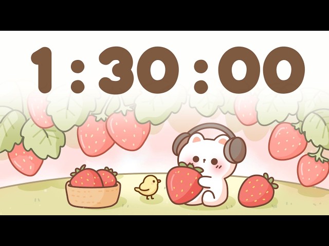 90 Minute Timer 🐱 1 hour 30 minute Study Timer for Classroom Focus
