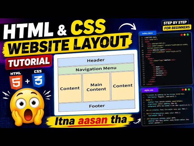 Website Layout Design Tutorial Using HTML CSS  Step by Step