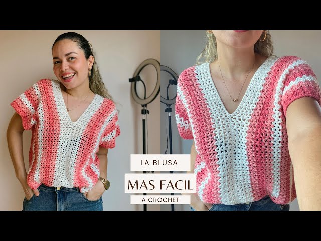 The EASIEST Blouse You'll Ever Knit/Crochet Step-by-Step