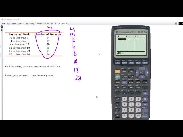 Standard Deviation and Variance for GROUPED data on a calculator