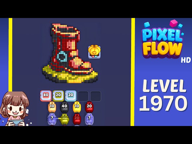 Pixel Flow Level 1970 Solution Walkthrough