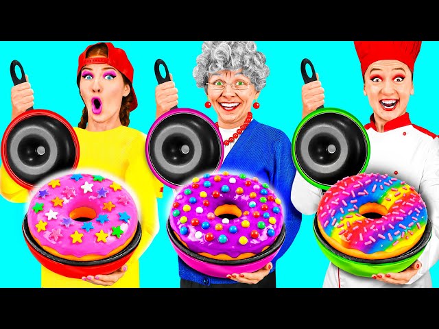 Reto De Cocina Yo vs Abuela | Ideas Increíbles Para Cocinar de PaRaRa Challenge
