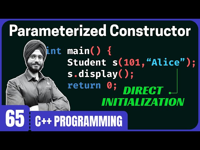 Parameterized Constructor in C++