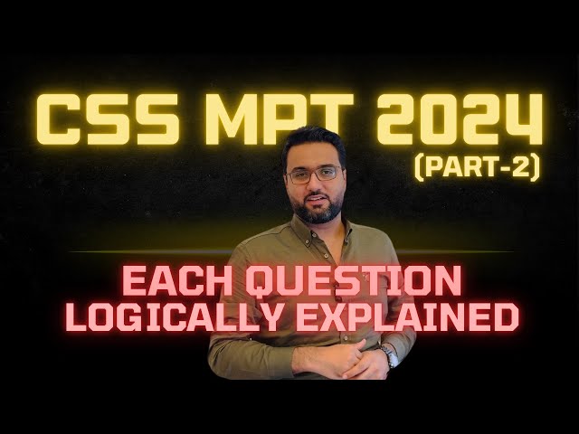 CSS MPT 2024 Solved Part-II - CSS MPT  2025 | FPSC English Portion Preparation